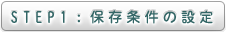 STEP1：保存条件の設定