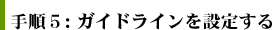 手順5：ガイドラインを設定する