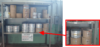 整頓（表示）され先入れ先出しルールの棚
