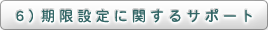 6）期限設定に関するサポート