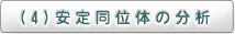 （4）安定同位体の分析
