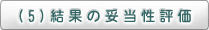 （5）結果の妥当性評価