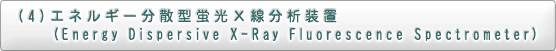 (4)エネルギー分散型蛍光Ｘ線分析装置(Energy Dispersive X-Ray Fluorescence Spectrometer))